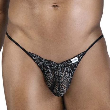 String dentelle Elidon Noir pailleté