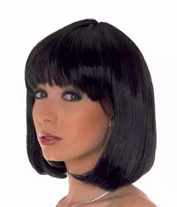 Perücke Bob mit Pony - Ebenholz Schwarz – 1/4