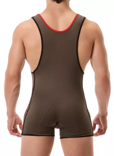Singlet Kombi Allan Khaki-Rot – 2/4