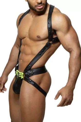 Titano Harness Jockstrap Set Schwarz-Gelb – 3/3