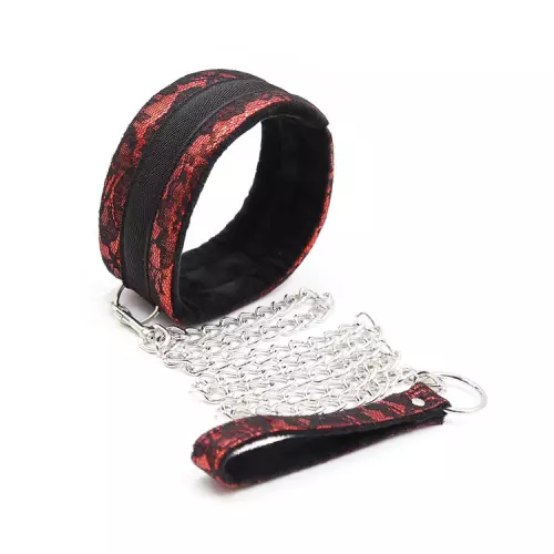 Bondage-Set Halsband Manschetten Rot – 2/8