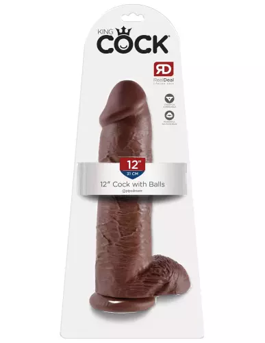Large Dildo King Cock 26 x 7.8 cm Brown – 2/6