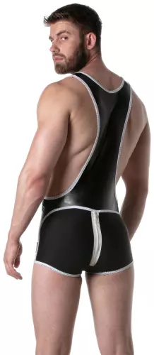 Body Singlet BRUT Schwarz-Weiß – 4/4