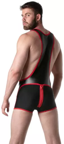 Body Singlet BRUT Schwarz-Rot – 4/4