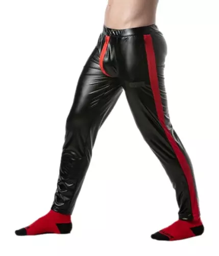Hose mit Reißverschluss Brut Schwarz-Rot – 1/2