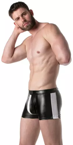 Short mit Reißverschluss BRUT Schwarz-Weiß – 3/4