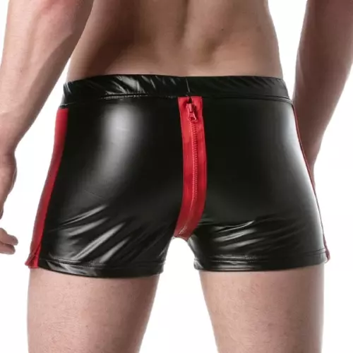 Short mit Reißverschluss Brut Schwarz-Rot – 2/4