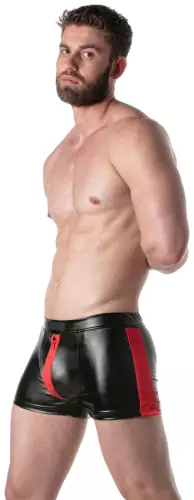 Short mit Reißverschluss Brut Schwarz-Rot – 3/4