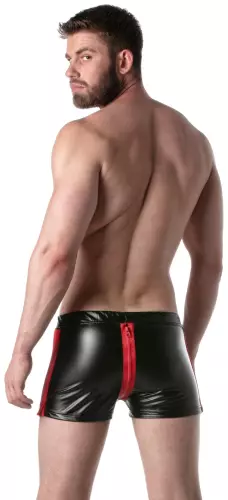 Short mit Reißverschluss Brut Schwarz-Rot – 4/4