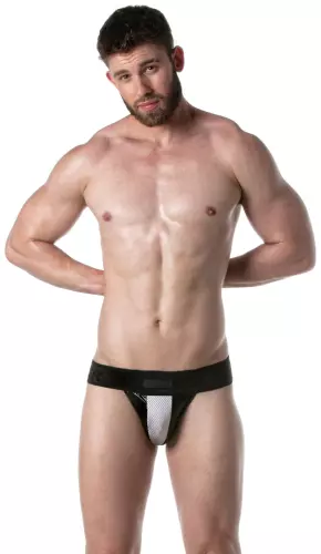 Jockstrap Brut Schwarz-Weiß – 3/5