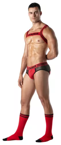 Elastischer Harness LOADED Schwarz-Rot – 3/4