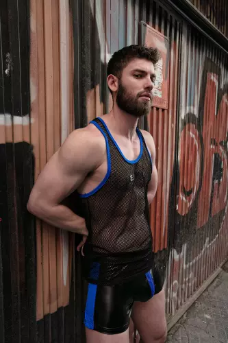 Netz-Tanktop TANK TOP Schwarz-Blau – 5/5