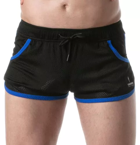 Netz-Shorts LOADED Schwarz-Blau – 1/4