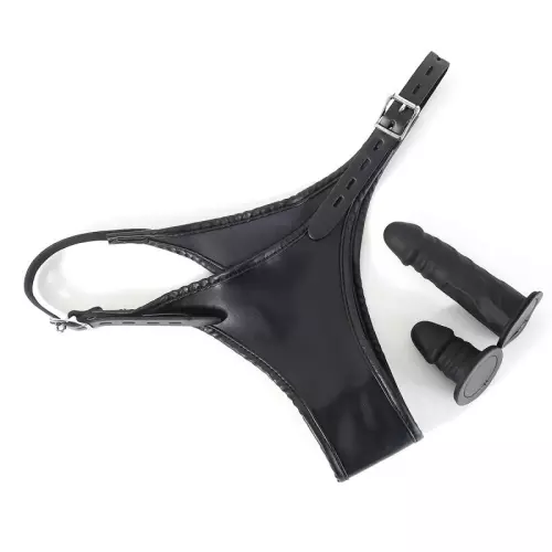 Tanga mit doppeltem Dildo Pantietan 13 x 3,8 cm – 1/6