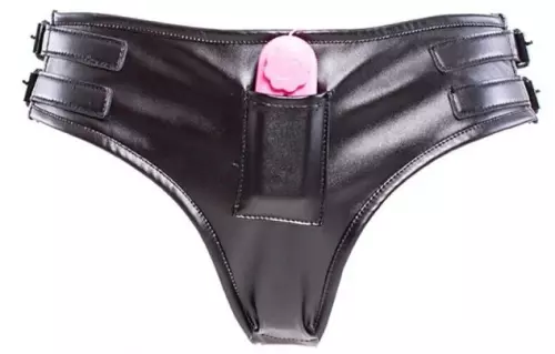 Slip mit vibrierendem Doppeldildo Pantiegood 12 x 3,7 cm – 5/6