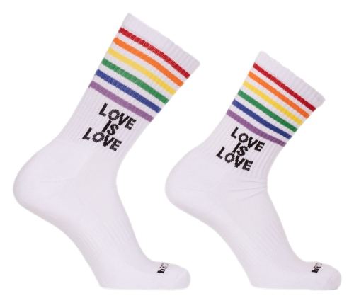 Chaussettes Love is Love Gym Socks Blanches