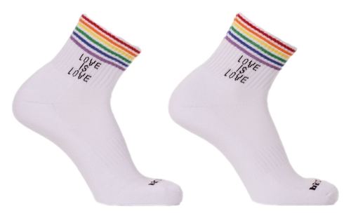 Chaussettes Love is Love Rainbow-Blanc