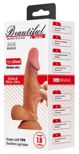Dildo Zebulon Beautiful 14 x 3.7cm Braun – 2/5