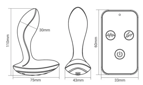 Prostatastimulator vibrierend Elektro Herrules 9 x 3.1cm – 5/6