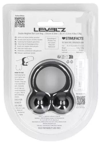 Duo Weight Cockring 35 mm - Gewicht 136g – 4/4