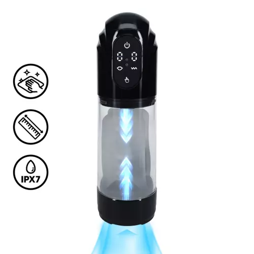 Masturbator TechnoThrust Vibration und Saugung Schwarz – 1/5