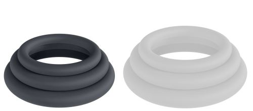Lot de 3 Cockrings silicone Classic Levelz 23-30mm