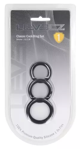 Set aus 3 Silikon-Penisringen Classic Levelz 23-30mm – 2/5
