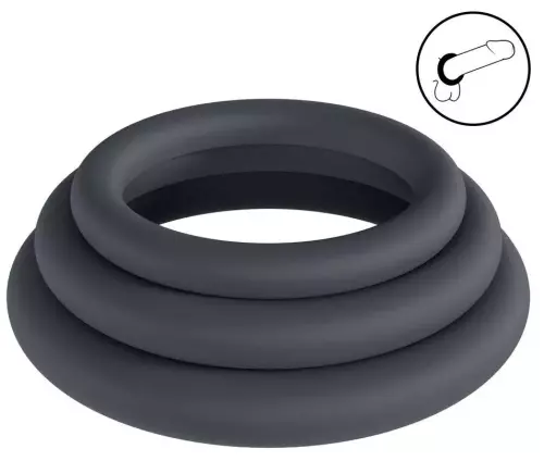 Set aus 3 Silikon-Penisringen Classic Levelz 23-30mm – 3/5