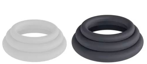 Set aus 3 Silikon-Penisringen Classic Levelz 33-39mm – 1/5