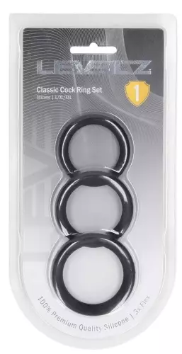Set aus 3 Silikon-Penisringen Classic Levelz 33-39mm – 2/5