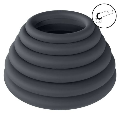 Lot de 6 Cockrings Silicone Classic Levelz 23-39mm