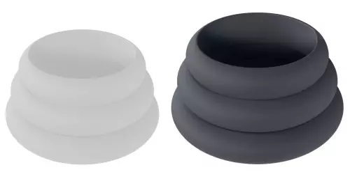 Set aus 3 Silikon-Penisringen Wide-O L-XXL 42-55mm – 1/5