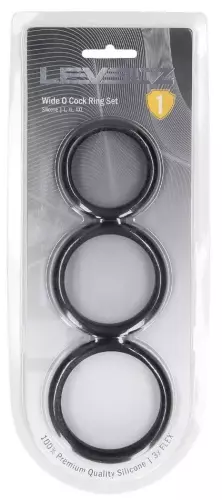 Set aus 3 Silikon-Penisringen Wide-O L-XXL 42-55mm – 2/5