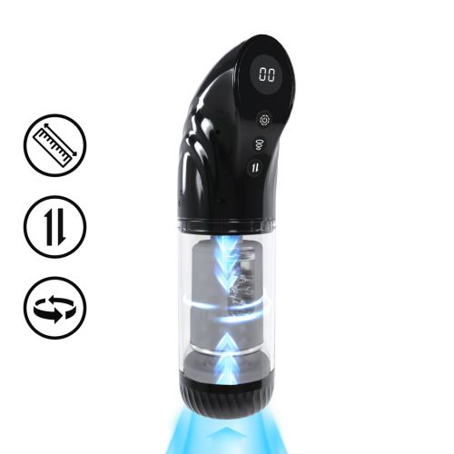 Masturbateur Strokemate Rotation et Va-et-vient Noir