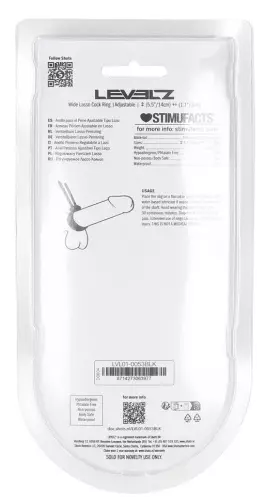 Verstellbarer Ring Wide Lasso 35-65 mm Schwarz – 4/4