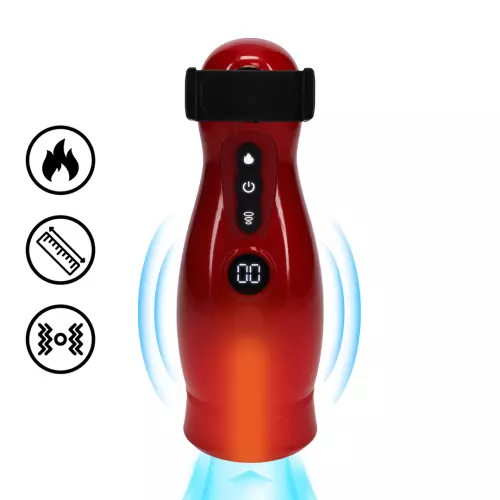 Masturbator Virtuo Vibrationen und Saugen Rot – 1/5