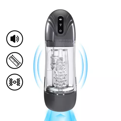 Masturbator Sonicpull Vibrationen und Saugen Schwarz – 1/4