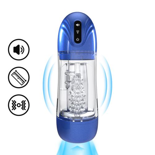 Masturbator Sonicpull Vibration und Saugen Blau