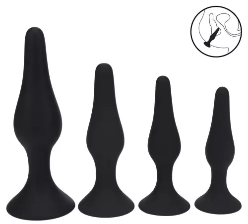 Set mit 4 schwarzen Slim Plugs – 1/4