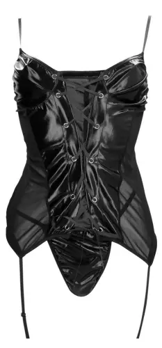Sexy Polizistin Kostüm Police S/M Schwarz – 3/4