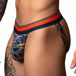 Jockstrap Soo Cumfy Marineblau-Rot – 1/4