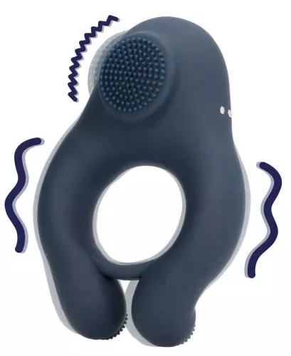 Vibrierender Penisring Clitest 35mm Blau – 1/9