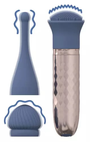 Le Thrill - Austauschbarer Vibrator 10 Geschwindigkeiten - Blau – 1/9
