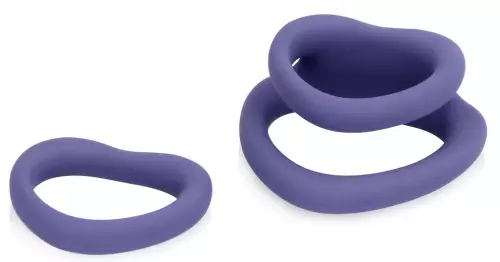 Set mit 2 Herz-Penisringen Silikon Purple Storm Durchmesser 35mm – 3/8