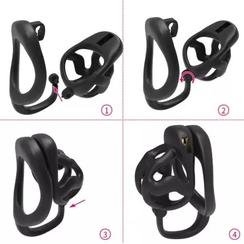Käfig SplitLock Schwarz M 5 x 3.5cm – 3/4