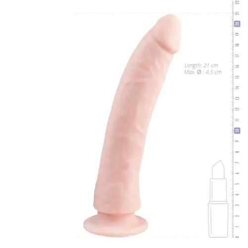 Dildo with suction cup Curved shape 19 x 4.5cm – 4/17