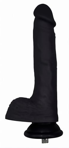 Embout Gode noir Realistic dicker pour Fuck Machine 15 x 3.7cm