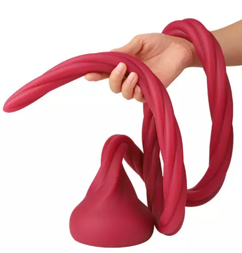 Dildo Marsup 150 x 3,5 cm Rot – 3/4