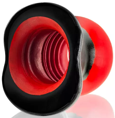 Tunnelplug Colossus Pighole XXXXL Schwarz-Rot 17 x 13,5 cm – 8/8