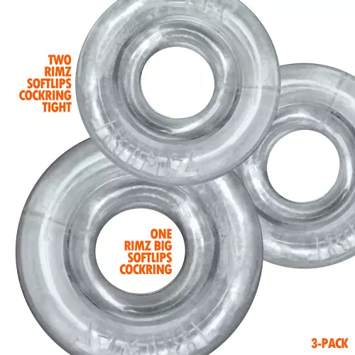 Set aus 3 transparenten Cockrings Rimringz – 3/4
